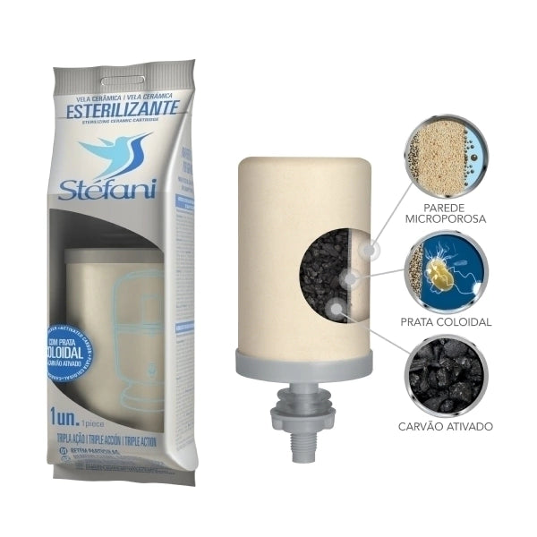 Filtro São João - 4 litros - 1 vela + 1 vela Tripla Ação